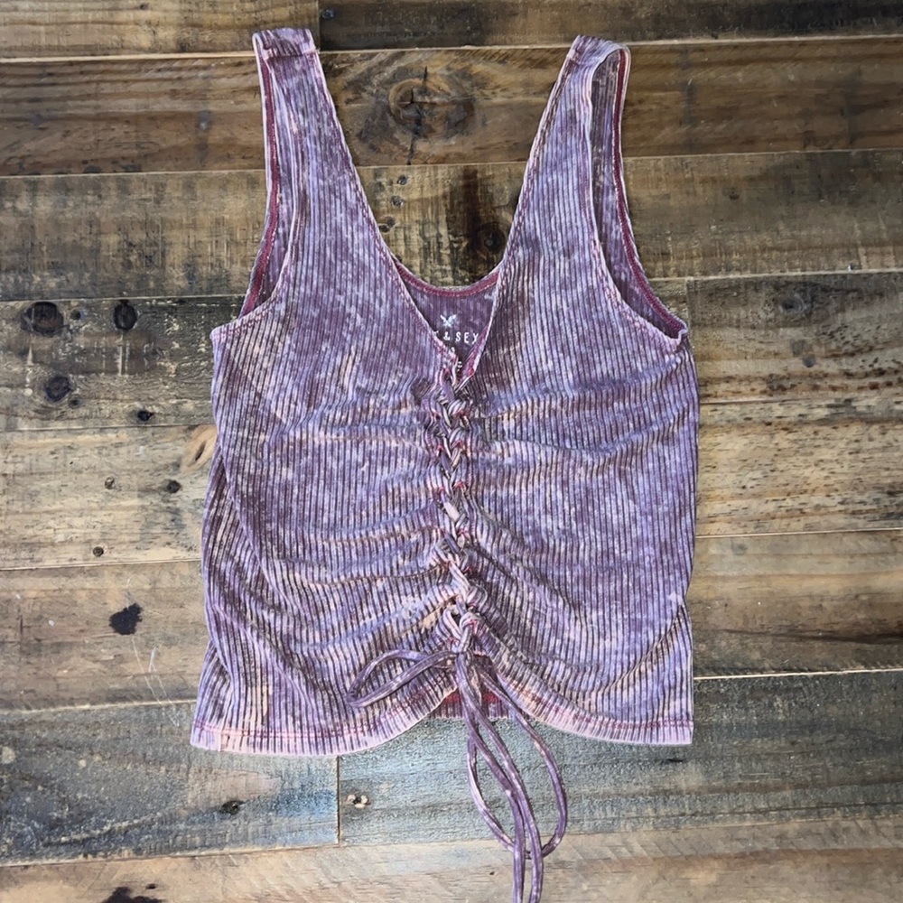 Lace Up Cropped Tank